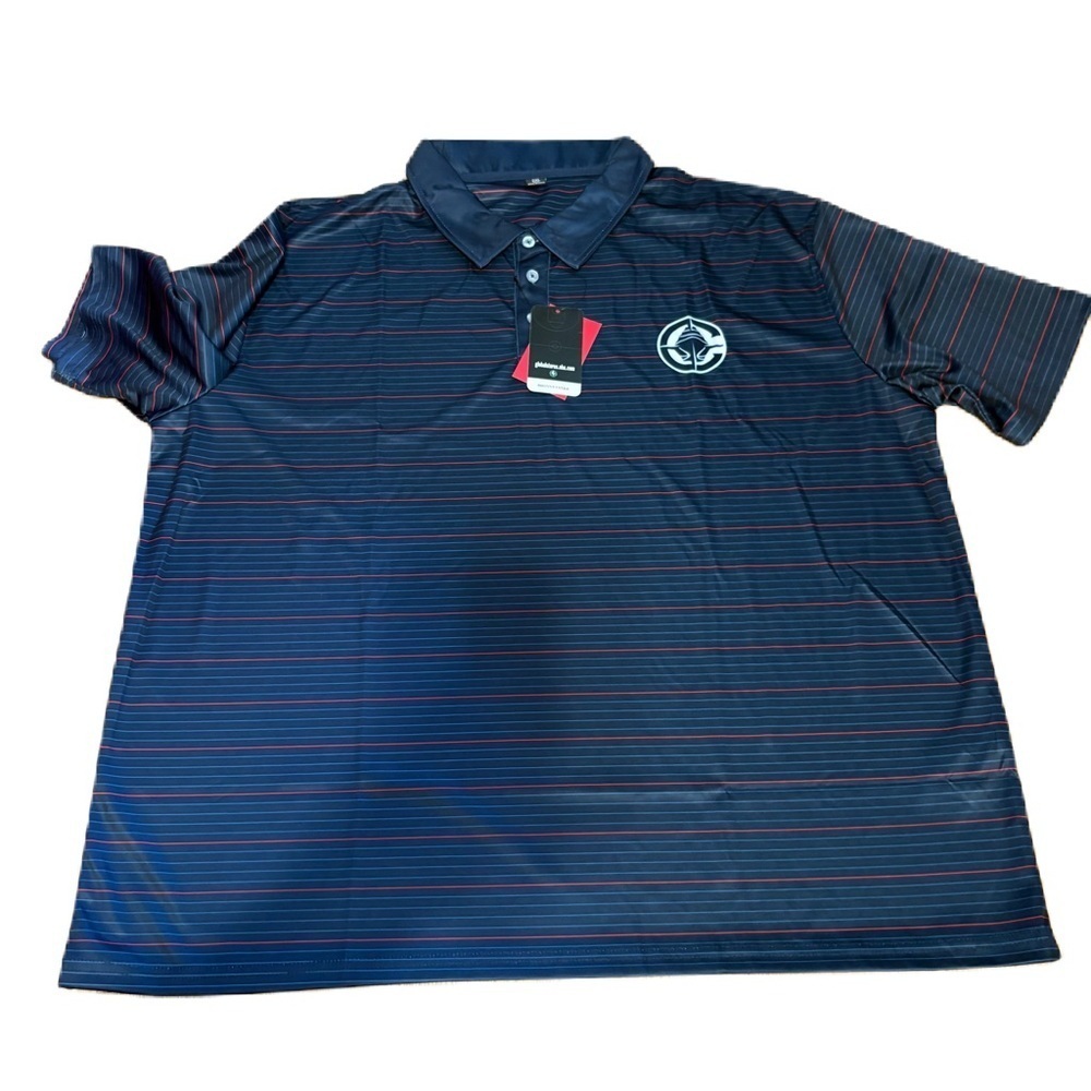 Los Angeles Clippers NBA Navy Red Striped Polo Shirt NEW 2X Basketball